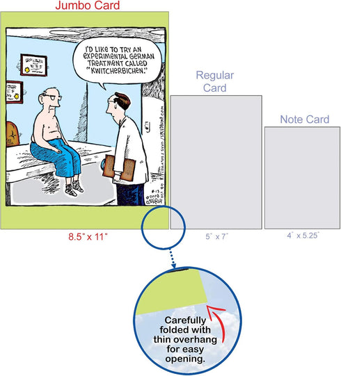 NobleWorks Big Funny Get Well Soon Card, Cartoon Humor, Feel Better Greeting