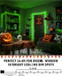 Kelumi 16.4ft 50 Halloween Lights Battery Operated, Green Fairy Lights with Timer Waterproof LED Halloween Decorations