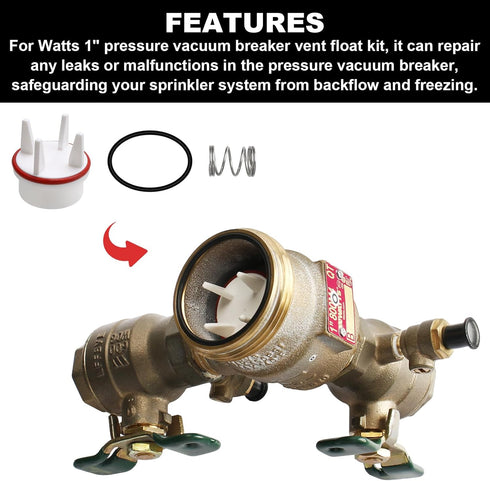 Watts 1" Pressure Vacuum Breaker Vent Float Kit - Works with 800M4, 800M4-FR, 800M4-QT & RK 800M4-T