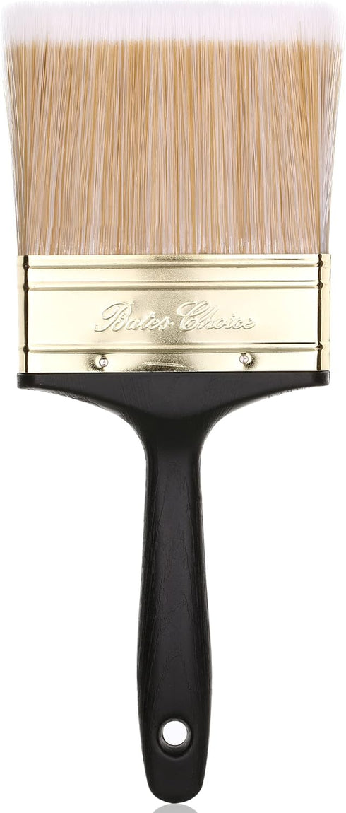 Bates Deck Stain Brush, 4 Inch Soft Tip Paint Brushes for Walls, Trim, Oil Paint