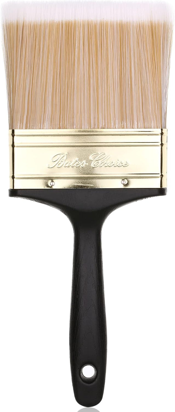 Bates Deck Stain Brush, 4 Inch Soft Tip Paint Brushes for Walls, Trim, Oil Paint