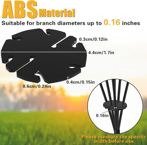 4Pcs 8 1.7 0.15 SIOTMERA Solar Light Separators Accessories, Holes x Garden Light Separators for Solar Pathway Lights