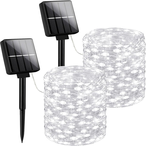 Brightever Solar String Lights, 2-Pack Total 80FT 200LED Solar Fairy Lights with