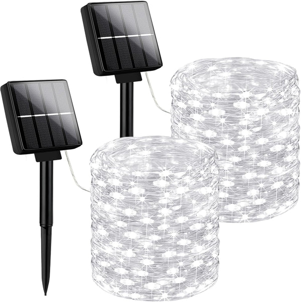 Brightever Solar String Lights, 2-Pack Total 80FT 200LED Solar Fairy Lights with