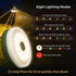 32.8FT 8 Camping String Lights, Quick Storage Rechargeable Tent Lights String with Modes, Hanging Waterproof Portable