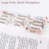 Qmoso 72 Bible Tabs for Women and Men, Laminated Bible Tabs for Easy Navigation and Apply, Bible Index Tabs for Study