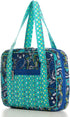 DIWI Large Quilted Bible Cover 10 X 7 X 2.75 Inches Blue Tote Good Book Case (L, C2 Morning Glory)