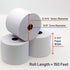 Victor 7050 Compact White Paper Rolls for Handheld and Portable Printing Calculators/Adding Machines 2.25” W x 150' FT