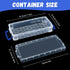 Crtiin 12 Pack Clear Plastic Pencil Box, Large Capacity Pen Case, Stackable Storage Organizer Box for Office Supplies,