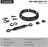 SANKINS Anti-Sag Gate Kits for Wooden Fence, Black Anti-Sagging Gate Support Cable Kit Hardware, Gate Sag Frame Kit Hardware for Wooden Fence, Wood Gate Door Repair Kit for Outdoor, 1 Pack