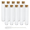 PATIKIL 25ml Test Tubes Set, 20pcs Glass Clear Round Bottom Containers with Stopper for Scientific Experiment
