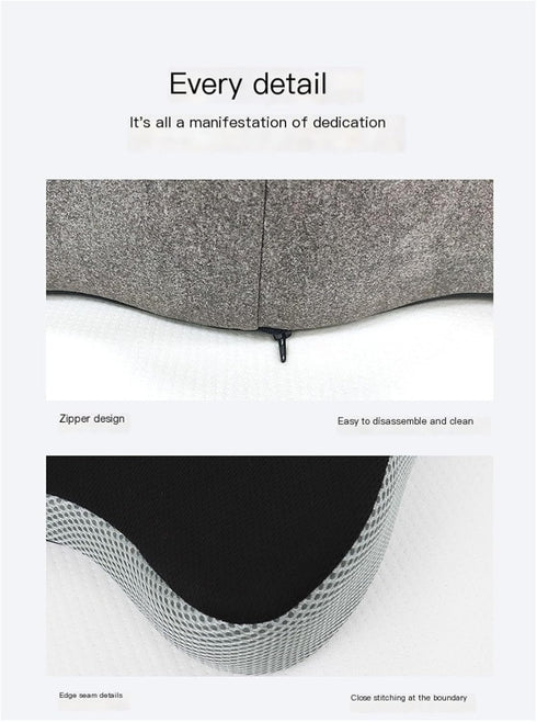 Generic Use(1) Office Chair Cushion, Memory Foam Seat Cushion with Hollow Design, Non-Slip Orthopedic Coccyx Pillow