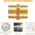 SUNGATOR 1/4" Brass Fittings Kit, 90 Degree Barstock Street Elbow, 1/4 Inch Male Hex Nipples, 1/4'' Female Coupling