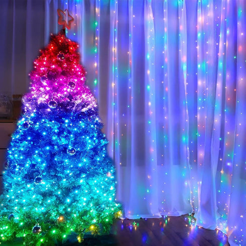 Generic 100 8 LED Colorful Curtain Light for Party/Wedding/Festival/Christmas,Window Blinking String Light