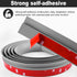 3.3Ft Self Adhesive Carpet Floor Transition Strip, PVC Edging Trim for Doorway with Height Less Than 5 mm - Gray