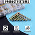 Glarks 128Pcs M6x20/30/40/50/60/70/80mm Baby Bed Crib Screws Bolts Kit Hex Socket Head Cap Screw with Barrel Nuts