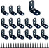 ZCLGOOD 16PCS 1.18x1.18 L Bracket Corner Brace Iron 90 Degree Metal Right Angle