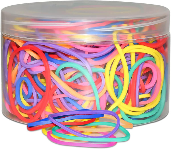 JIKIOU Colorful Rubber Bands, 280PCS Office Supplies, Colored Elastics Bands for Office