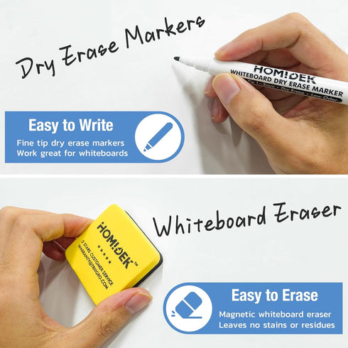 Magnetic Whiteboard for Fridge, 3 Pack Small Dry Erase Boards with 4 Markers & 1 Eraser, 11 x 17 for Home