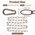 7ft 2.4mm/0.09" 2 uxcell Lighting Hanging Chain, Looping Metal Pendant Chandelier Chain Extension with Spring Snap Hook