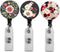 Badge Reel Retractable Badge Holder with Carabiner and Alligator Clip On ID Card Holders (Amazing Floral 3pack)
