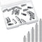 Hotop 40 Pieces 12 x 5 mm Scrapbook Extension Screws - Album Extender Post Replacements for Post-bound Refillable Photo