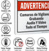 SmartSign-S-9392-AL-14 "Warning - Audio & Video Surveillance On Duty At All Times" Bilingual Sign | Aluminum 10" x 14"