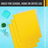 Better Office Products Yellow Paper 2 Pocket Folders with Prongs, 50 Pack, Letter Size, Matte Texture