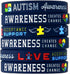 Inkstone Autism Awareness Bracelets - 6-Pack Silicone Wristbands in Adult Unisex Size