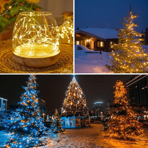Solar String Lights Outdoor, 100FT 300 LEDs Waterproof Fairy Lights, 8 Modes for Patio Gardens Backyard Wedding