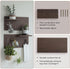 Wooden Pegboard, Sturdy Modular Grid Organizer for Walls, DIY Storage and Display Panels with Shelves and Brass Hooks