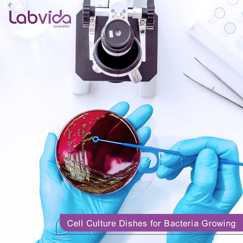 20-Pack Sterile Petri Dishes with Lids - 90mm Diameter, 15mm Depth - 3 Air Vents - Ideal for Mycology, Bacteria Cultivation, Lab Testing, and Science Projects, LVAE001