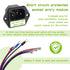 AC 250V 10A 2 in 1 Mount Inlet Module Plug Socket Power Entry Connector, Male Blades with 10A Fuse