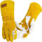 Professional Extra Large MIG/TIG Welding Gloves - Top Grain Leather Cowhide, Reinforced Palm & Thumb, 14 Inches