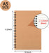 YOTNUS 6 Pcs A5 Spiral Notebooks Journal with Kraft Cover, 5x8 Inches, Ruled Lined Paper, for Work, Sketches, Study, Notes Taking, Gifts, Brown (6 PCS(Lined)) by YOTNUS