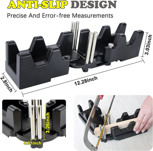 2-in-1 Mitre Measuring Cutting Tool, Miter Saw Protractor and Angle Finder 85-180 for Carpentry Work