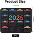 Ryetvok 2026 Calendar Mouse Pad, Non-Slip Rubber Base Desk Mat with Stitched Edge, Smooth Surface Mousepad for Office