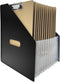 Clipboard Holder, Accordian Expanding Clipboard Stand for School, Home and Office Desk Organizer (Black)