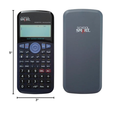 School Smart CS-209 Scientific Calculator, Extra Large Digital Display, Black