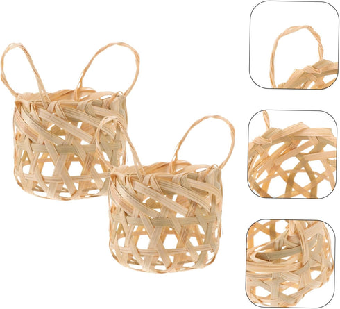 HOODANCOS 2pcs Woven Lampshade Rustic Pendant Light Cover for Home Decor for Table and Floor Lamps Adds Warmth to Any