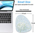 Rimilak Small Mouse Pad 6 x 7 Inch, Irregular Mini Mouse Pad with Non-Slip Rubber Base, Waterproof Compact Mouse Mat for Laptop Computer Wireless Mouse Keyboard Home Office Travel, White Flowers by Rimilak