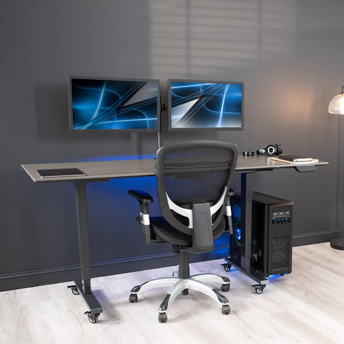 VIVO 7.8 14 inch CART-PC01L Large Computer Tower Desktop ATX-Case, CPU Steel Rolling Stand, to Wide Adjustable Mobile