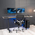 VIVO 7.8 14 inch CART-PC01L Large Computer Tower Desktop ATX-Case, CPU Steel Rolling Stand, to Wide Adjustable Mobile