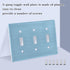 Light Blue 3 Gang Toggle Switch Plate Cover, Decorative Outlet for Home Decor