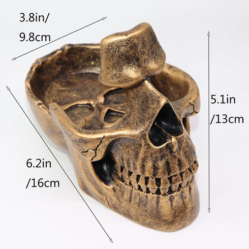 Buminee Glasses Holder for Nightstand, Creative Glasses Stand, Skull Glasses Holder, Skull Resin Sculpture for Home