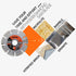 KSEIBI 642245 Diamond Cutting Wheel T Type - Set of 3