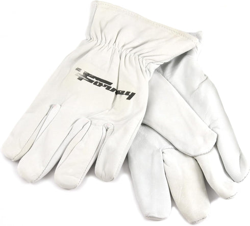 Forney 55267 Work Gloves - Medium, Lined Goat Skin, Cream