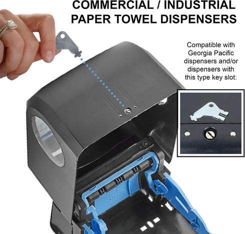 Non Applicable Commercial 5-pk Paper Towel Dispenser Key Compatible with Georgia Pacific Paper Towel and Toilet Paper