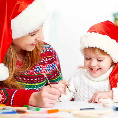 Outus 50 Pieces Christmas Holiday Wood Pencils with Eraser for Kids, 10 Styles, Xmas Classroom Party Favor Supply