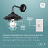 GE LED+ A19 Dusk to Dawn LED Light Bulb, Automatic On/Off, Outdoor Security Light, Daylight, 2 Pack